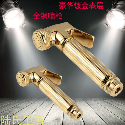 钛金色全铜增压净身花洒妇洗器