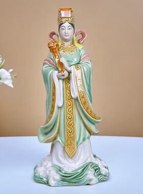 人物客厅工艺品美陶陶瓷妈祖中式