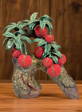 美陶陶瓷装饰新中式客厅送礼荔枝