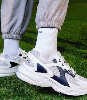 skechers斯凯奇经典复古潮流百搭运动鞋男鞋缓震透气休闲鞋118320