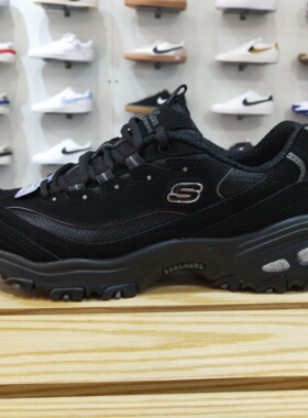 skechers斯凯奇熊猫鞋经典纯黑休闲鞋厚底缓震运动鞋11930-BBK