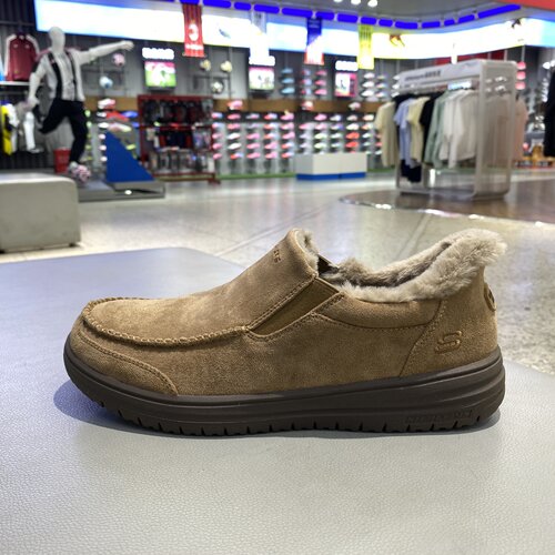 skechers斯凯奇休闲鞋加绒保暖健步鞋秋冬舒适男鞋205606
