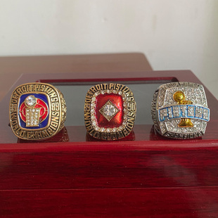 2004年职业篮球底特律活塞队比卢普斯MVP总冠军戒指球队礼品指环