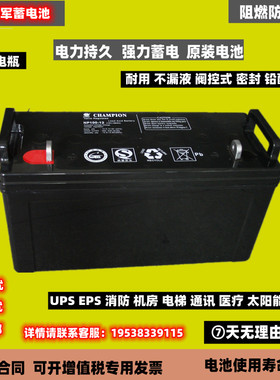 CHAMPION志诚冠军蓄电池NP100-12 UPS消防直流屏机房电源12V100AH