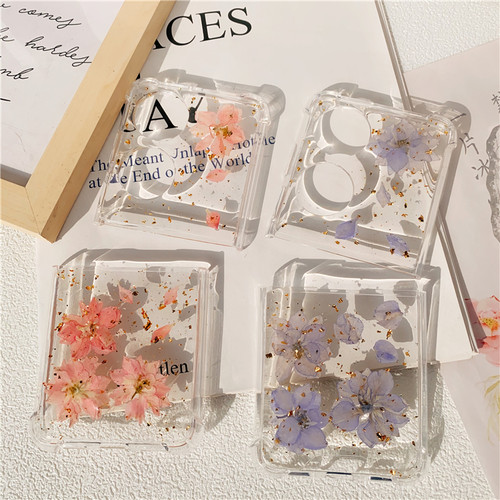 华为苹果折叠滴胶干花定制