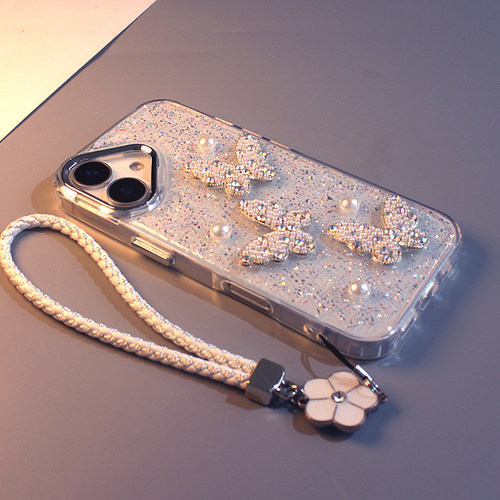 简约珍珠蝴蝶适用于vivo手机壳女