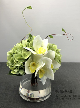 现代仿真水花花艺套装客厅餐桌花假水仿真花样板间客厅卫浴成品花