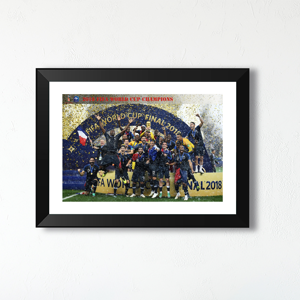 2018世界杯法国冠军全家福纪念球迷相框实木照片墙桌摆挂件装饰画