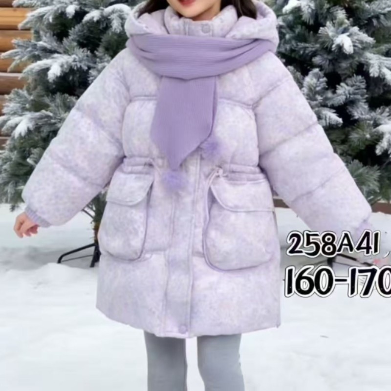 女童棉服2026新款洋气儿童小碎花棉衣加厚中童冬季加绒收腰款偏小