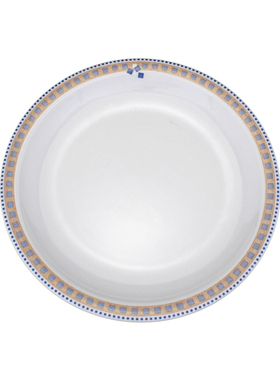 德国产盘子Eschenbach方格花纹咖啡盘点心盘子陶瓷鱼盘28cm欧式