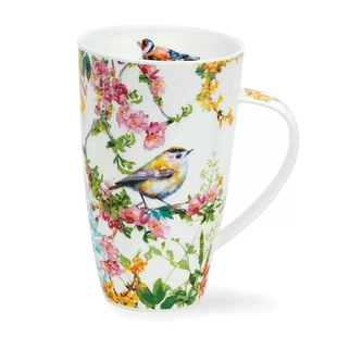 英国产DUNOON骨瓷杯600ml大容量马克杯蓝调鸟金冠可爱动物咖啡杯