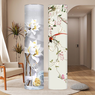 360度旋转鞋柜圆形圆柱圆筒立式穿衣镜转角拐角家用门口实木收纳