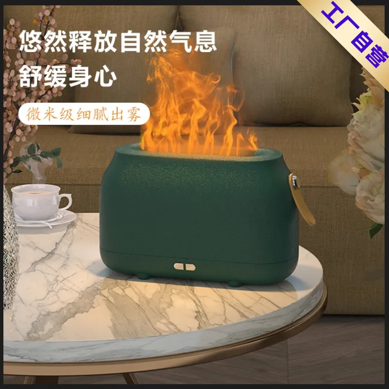 跨境新北欧火焰加湿器家用创意礼物usb香薰机仿真静音小型扩香机
