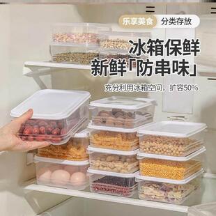 冰箱收纳盒冷冻肉保鲜盒食品级密封带盖便携收纳速冻肉专用分装盒