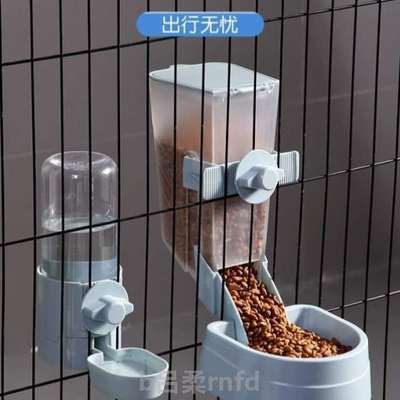 悬挂固定打翻碗猫咪用挂式盆水碗宠物猫喂食器可特防狗狗笼子猫@