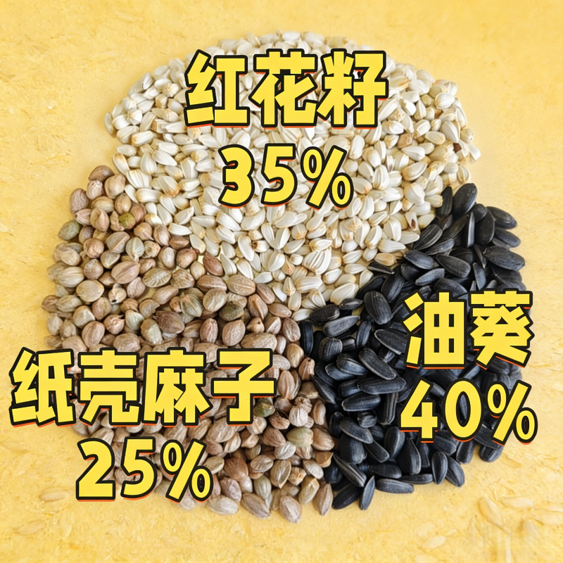 小太阳鹦鹉鸟粮和尚金太阳专用饲料纸壳麻子油葵红花新货混合粮食
