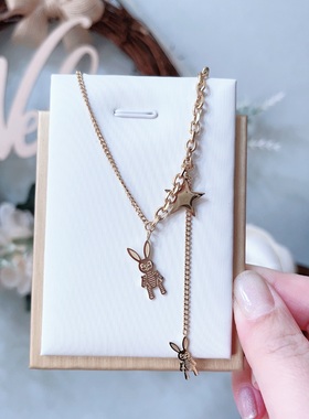 新款项链女生时尚甜酷小众设计感锁骨链可爱网红气质百搭颈链2309