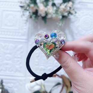 网红款皮筋发圈韩国网红少女简约气质头饰发饰爱心款百搭发绳2212