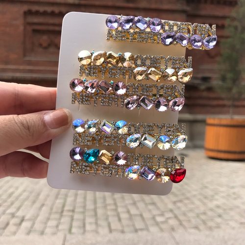 小香风满钻侧边夹