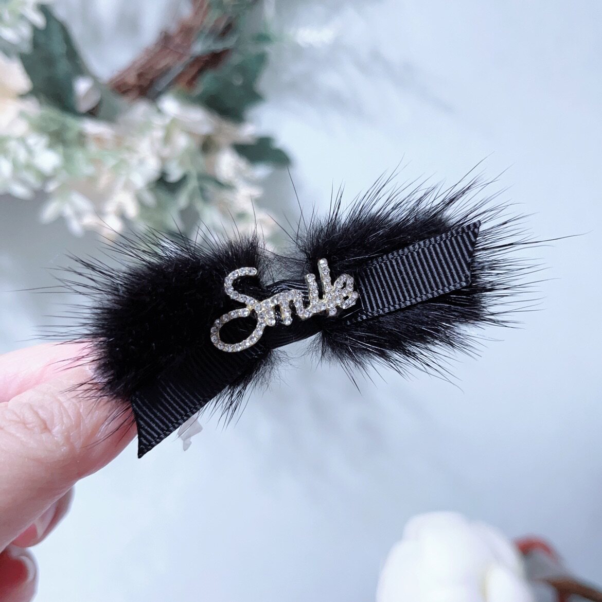 新款毛毛款鸭嘴发夹少女头饰刘海侧边夹顶夹发饰后脑发夹卡子2422