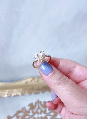 时尚个性爱心开口食指戒女ins潮简约百搭小众设计指环饰品女2364