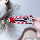 新款 红色重工可爱掰掰夹BB夹少女头饰刘海侧边夹顶夹发饰发夹B055