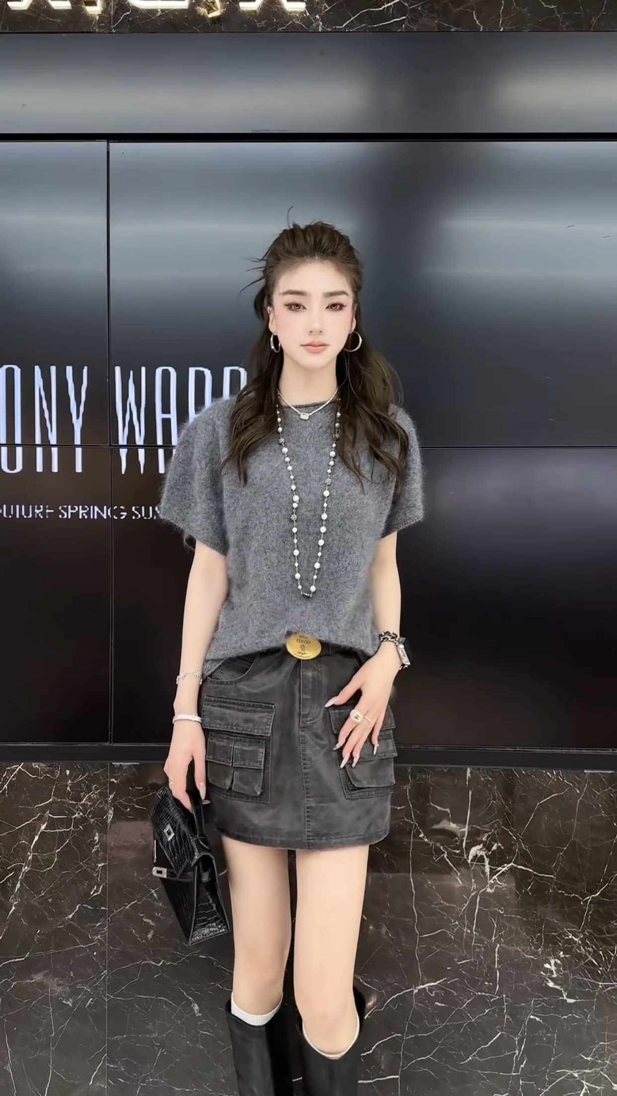 欧洲站2026秋季新款温柔风糖果色百搭拉毛短袖软糯女士针织衫上衣