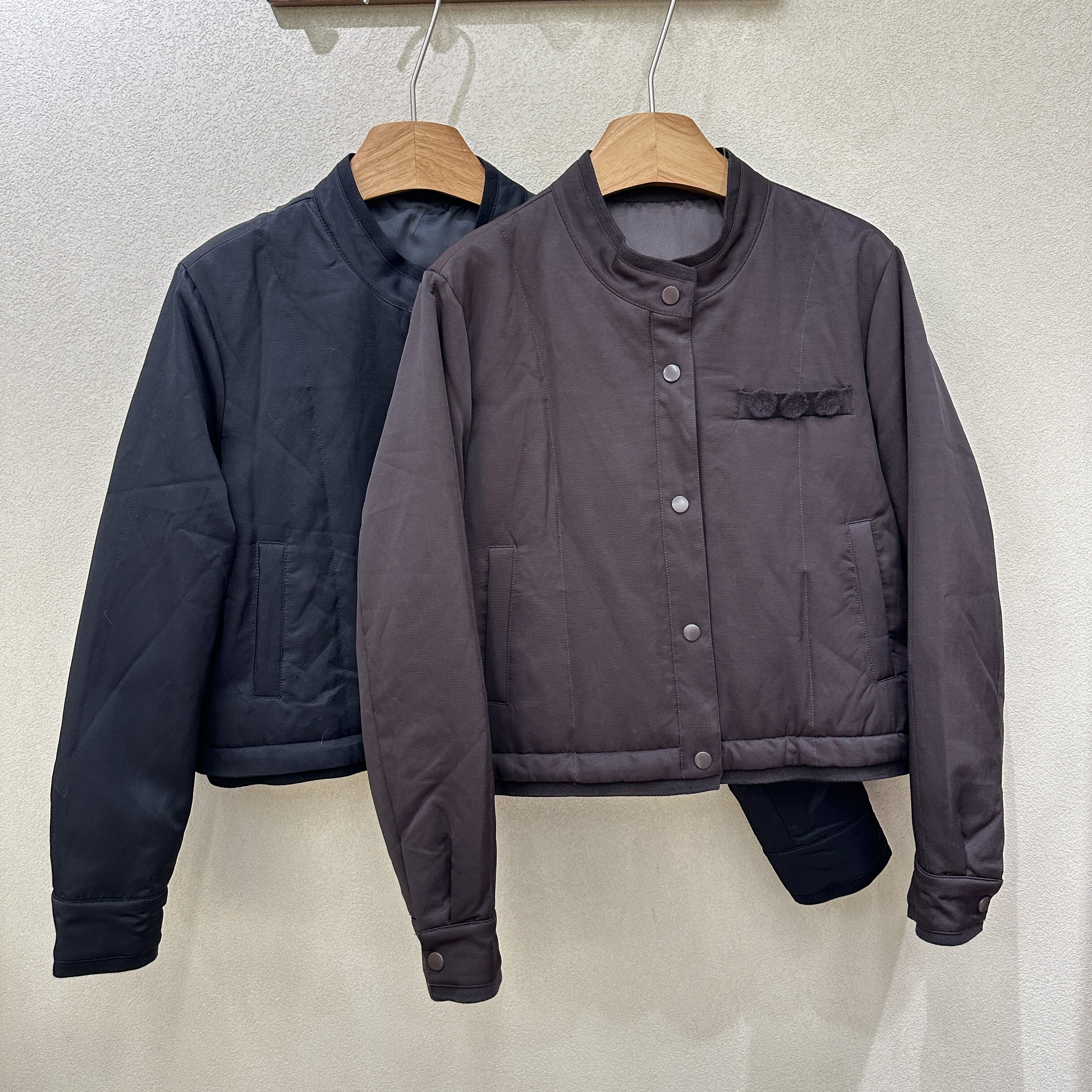 可可家2026冬季新款立领单排扣胸前针织花朵百搭女士鹅绒服68022
