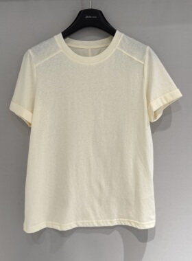 欧洲站2026春季新款时尚极简风净版修身显瘦套头净版短袖261T066