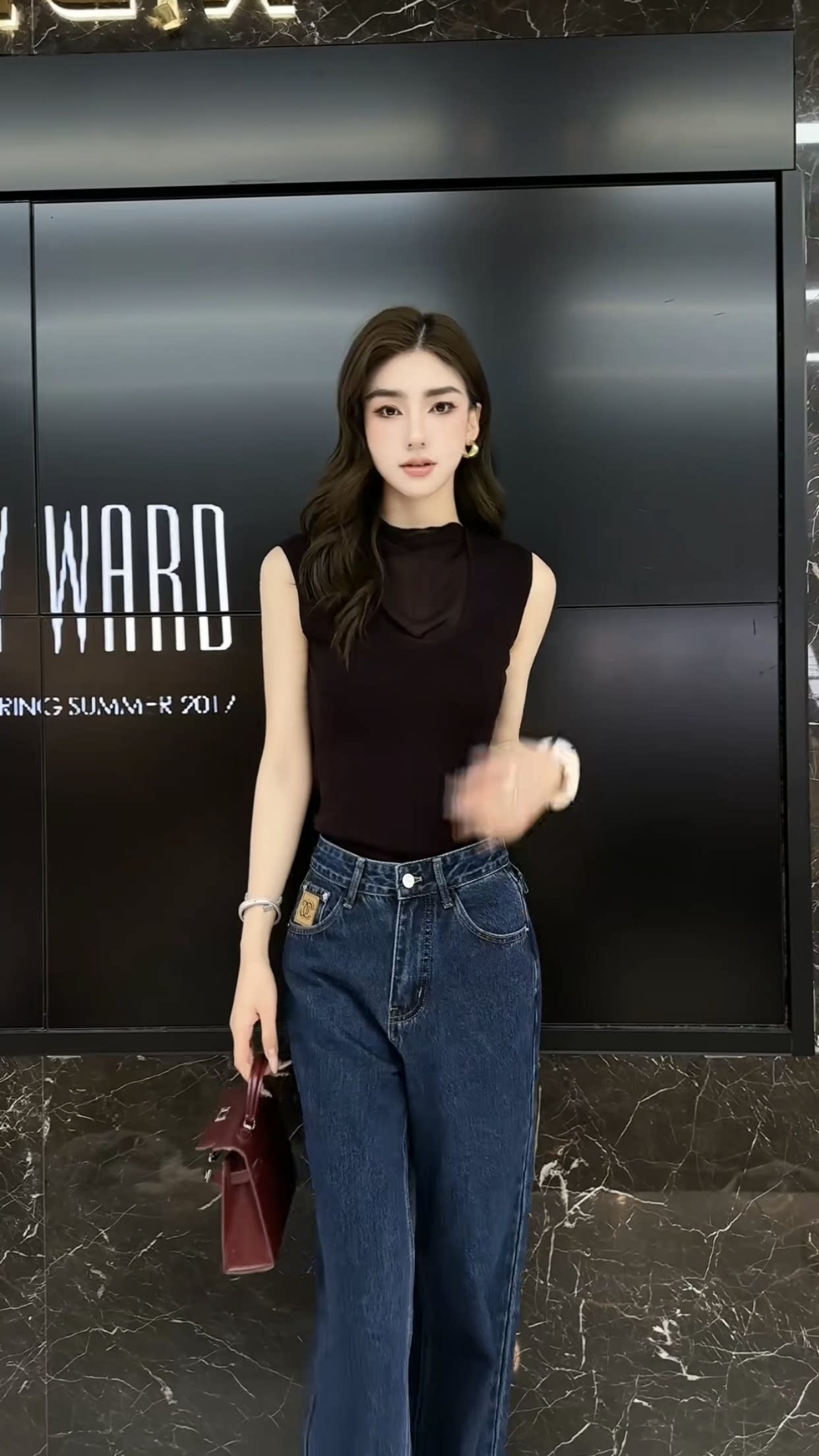 可可家欧货2026秋季新款港味风显瘦百搭舒适飘带款针织背心上衣女