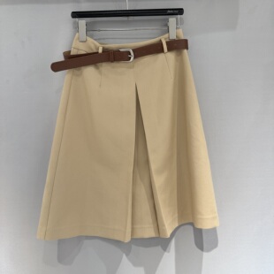 赫本风高腰配腰带显瘦百搭A版 时尚 半裙女80325 新款 欧洲站2026春季