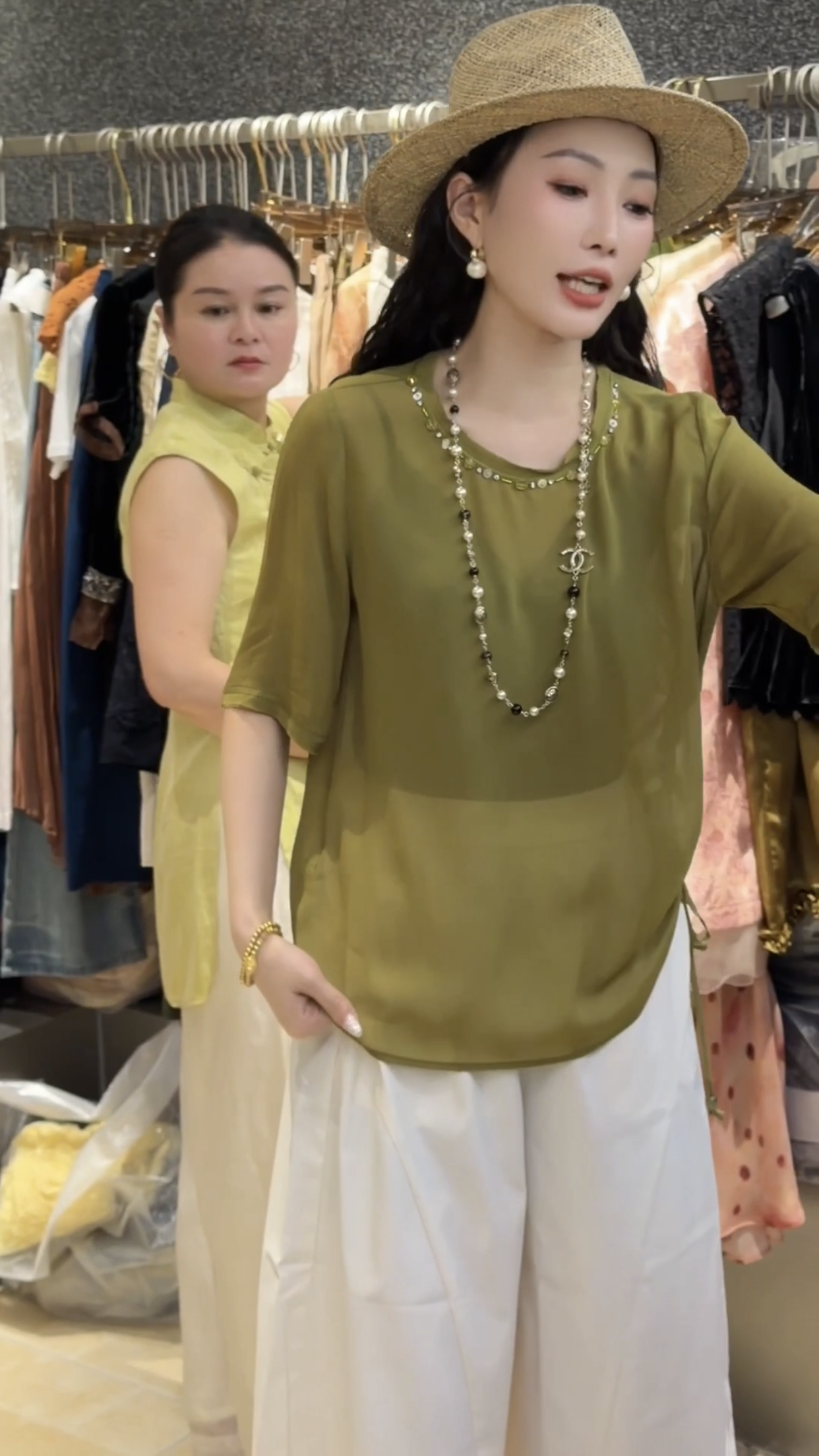 欧洲站2026夏季新款欧货短袖串珠领口小版侧抽绳女士上衣潮11326