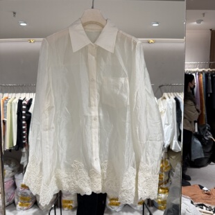 衬衫 翻领蕾丝花边绣花百搭好看文艺感净版 女29003 2026新款 MC春季