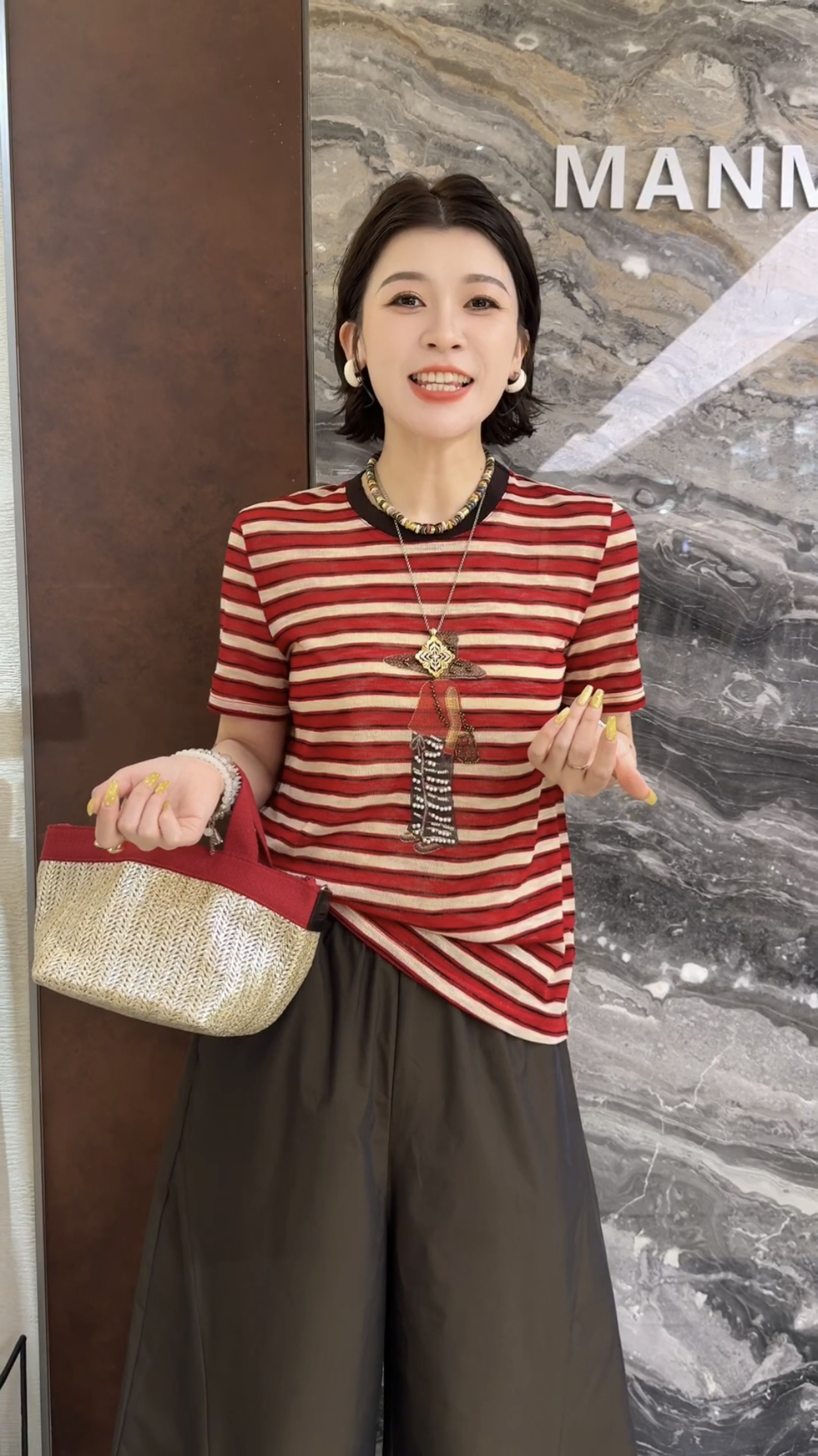 欧洲站2026夏季新款欧货短袖条纹拼色卡通人物印花百搭女士T恤衫