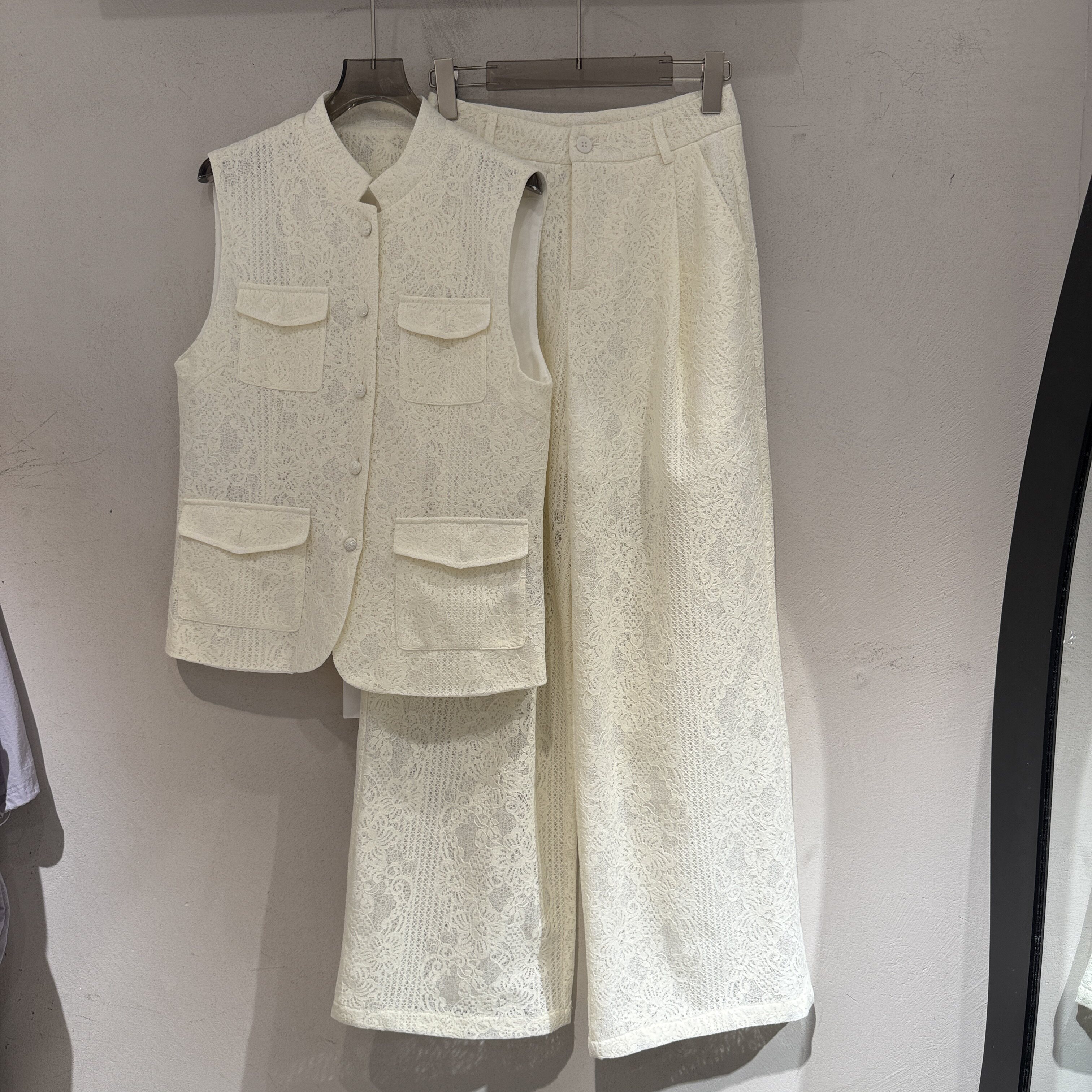 欧洲站2026夏季新款时尚气质高级感立领气质马夹阔腿裤套装女J886