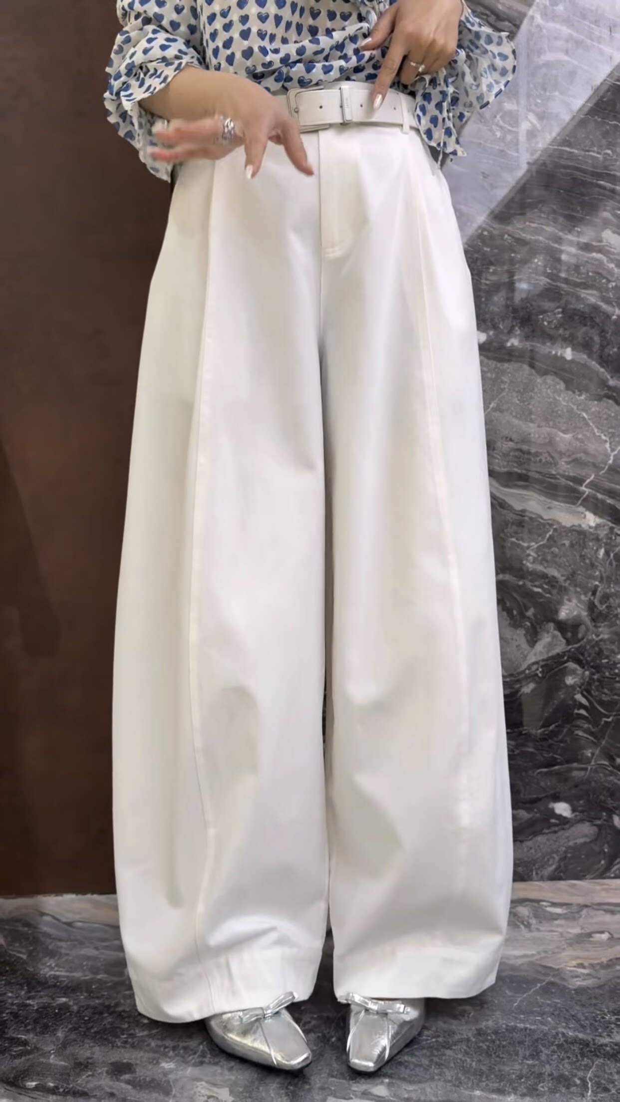 欧洲站2026春季新款腰带一根筋走线坠感韩版简约百搭女士休闲裤潮 - 可可家欧洲站女装  招代理出品