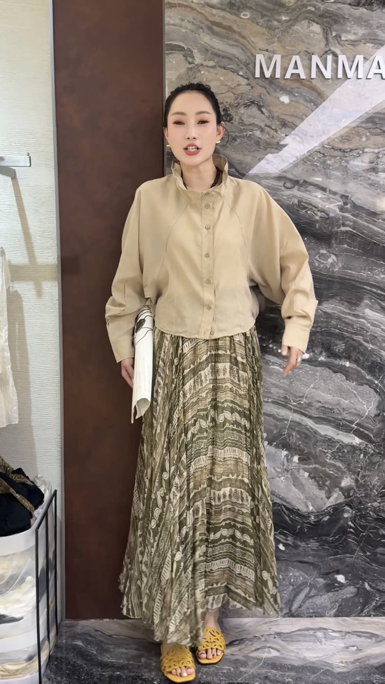 欧洲站2026夏季新款显瘦花边立领时尚圆领宽松显瘦百搭短款外套潮