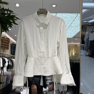 女衬衫 翻领自然收腰显瘦气质高级感净版 AJM323 新款 欧洲站2026春季