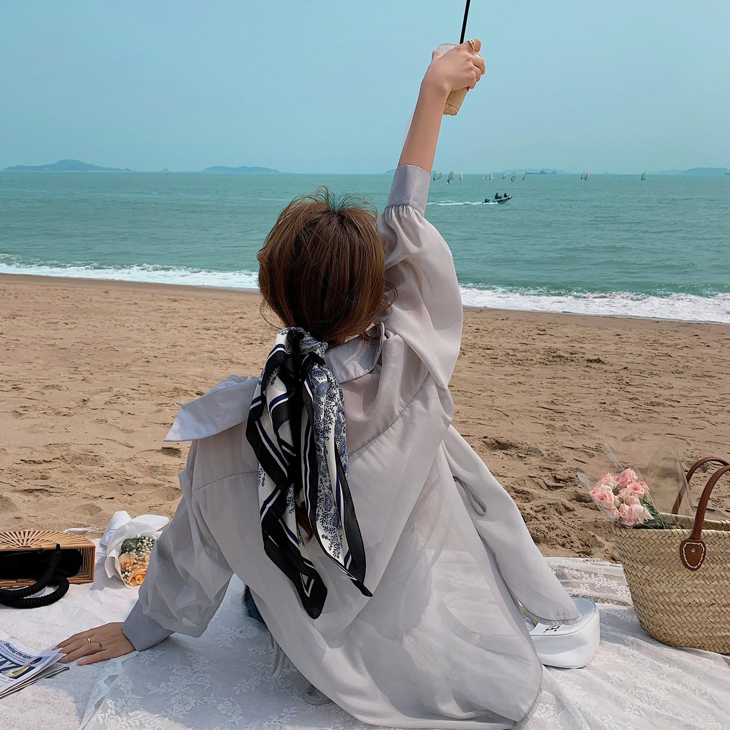 【小四粉丝专享】防晒罩衫女夏季薄款防晒衣女长袖防晒衣