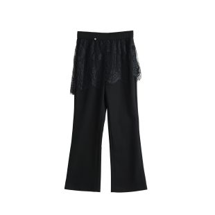 酷飒黑蕾丝拼接微喇裤 气珠珠 M8XK42792 元