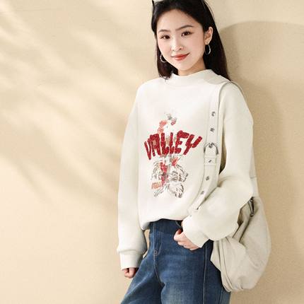 【元气珠珠】麦家 MAI  花花百搭卫衣M7XW57761