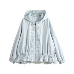 气珠珠 蕾丝木耳边通勤休闲外套 M8XW40027 元
