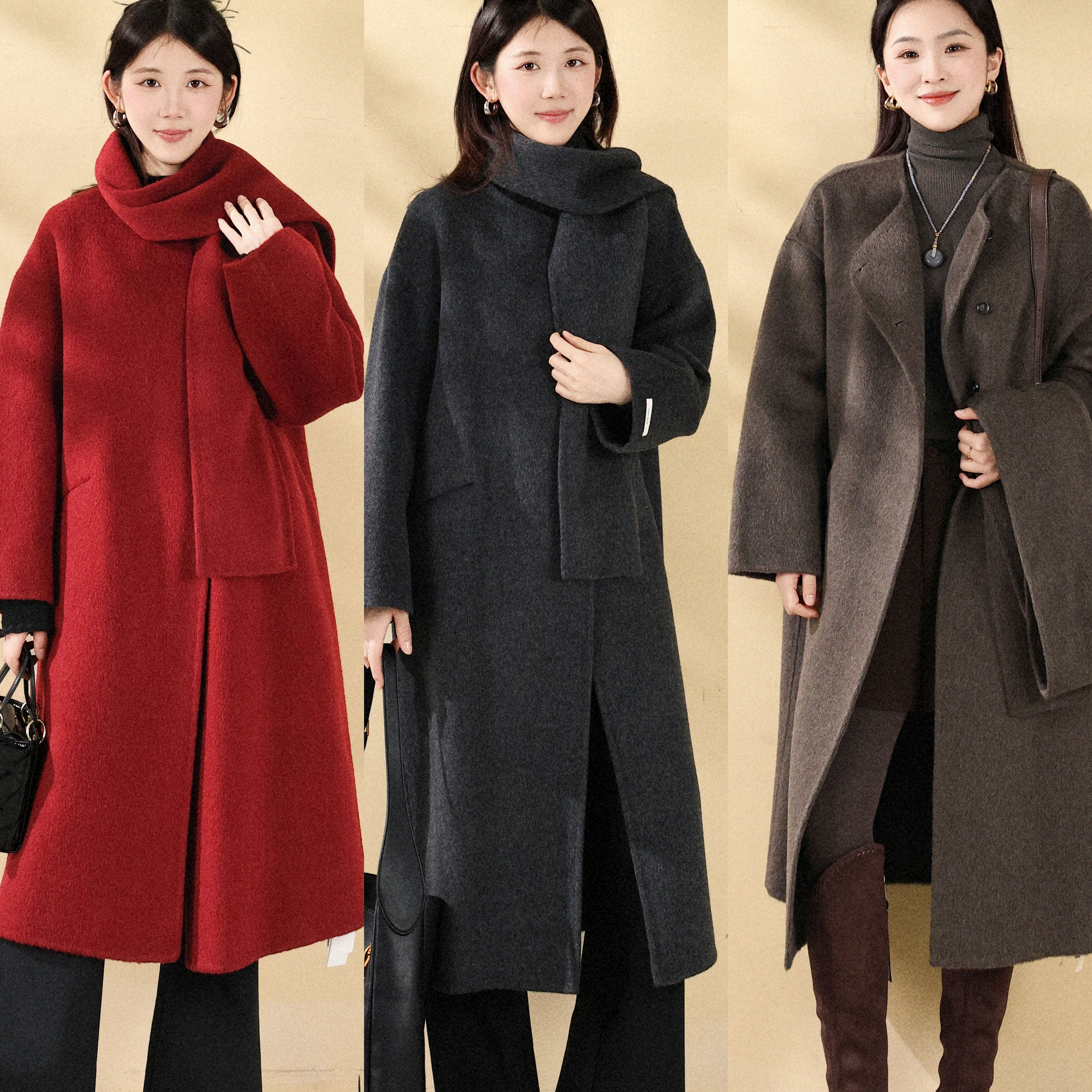 【元气珠珠】奢享骆驼绒高货大衣 M7XN35125