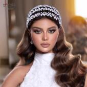 优拉潘 跨境新娘大气发饰多排水钻花朵发箍百搭日常外出搭配HP777