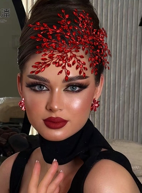 优拉潘 华丽新娘发饰水钻手工编制短款发箍夏季新款精致发饰HP853