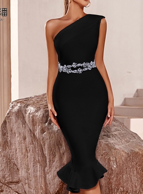 优拉潘 双层水钻闪亮腰带连衣裙女夏季气质收腰新娘礼服配饰SH450