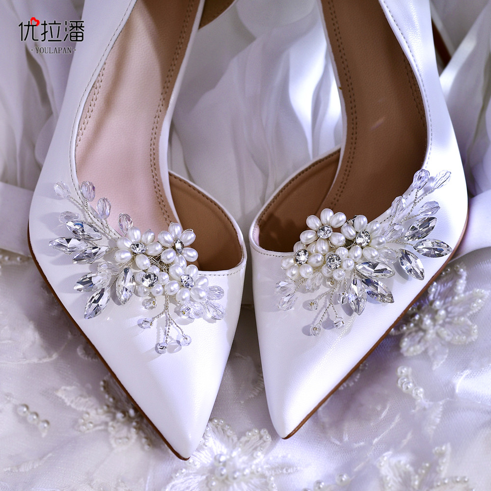 优拉潘 新娘鞋跟饰水钻珍珠婚鞋配饰品婚纱礼服鞋子装饰配件 HX69,服饰配件/皮带/帽子/围巾,鞋扣,淘宝优惠券,粉丝福利购,淘宝优惠卷
