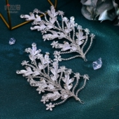 优拉潘 精致优美新娘头饰合金叶子发箍盘发跟妆婚纱礼服配饰HP662