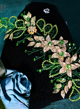 优拉潘 SH282优雅显瘦新娘腰带水钻水晶合金花朵手工腰封走秀配饰