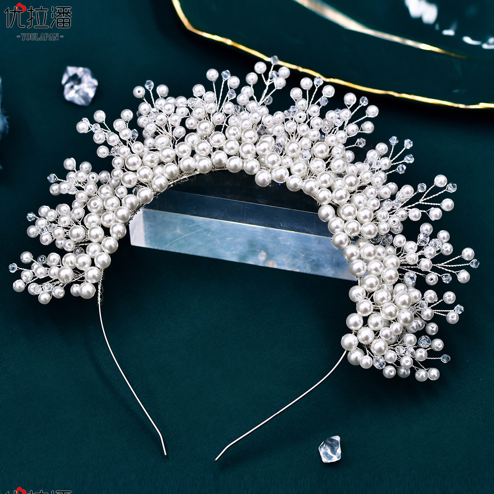 优拉潘皇冠发箍水晶珍珠头饰